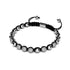 Silber | Kristallpavé Kikiballa Armband | Schwarz